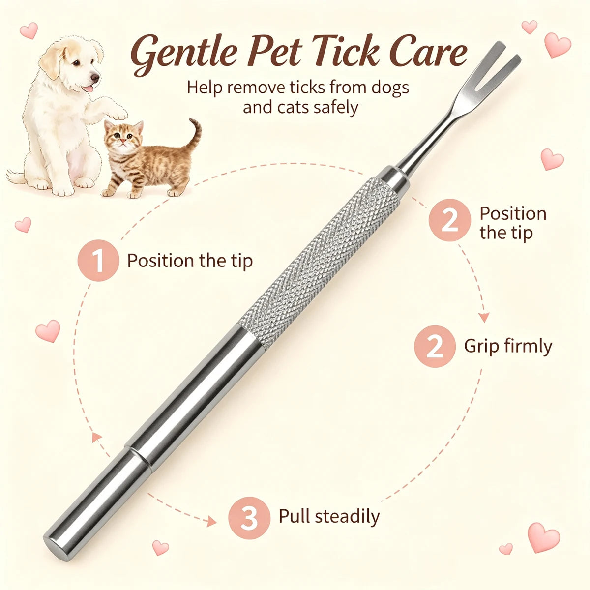Tick ​​And Flea Tweezers Pets Accessories Removal Dog Remover Grooming Perro Removes Ticks People Pet Clips Supplies Pulls Clip