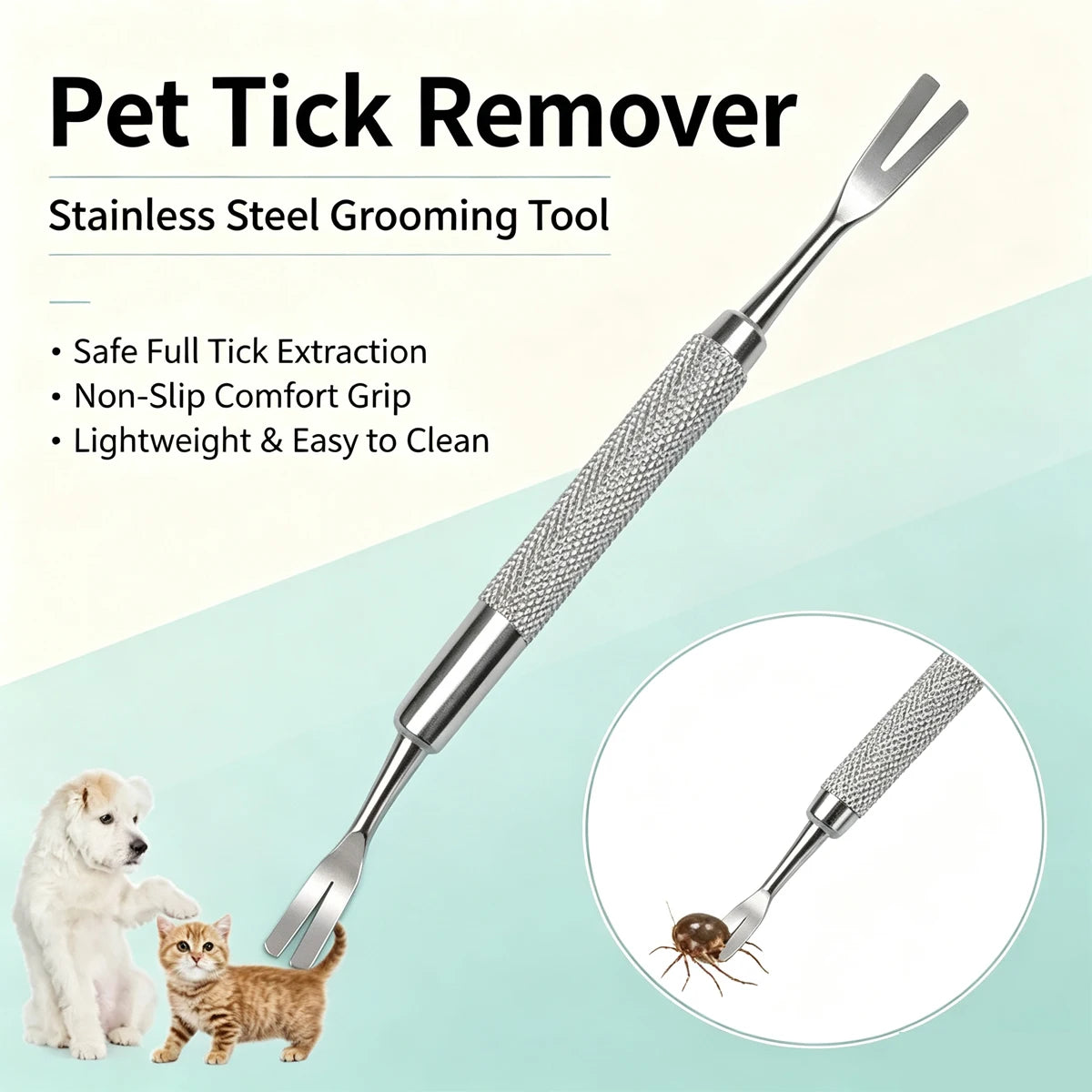Tick ​​And Flea Tweezers Pets Accessories Removal Dog Remover Grooming Perro Removes Ticks People Pet Clips Supplies Pulls Clip
